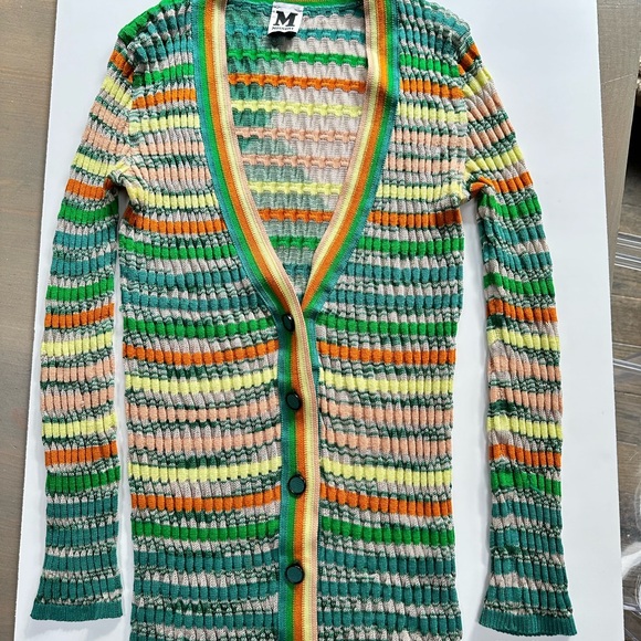 M Missoni  Twin Set, Cardigan, Sweater, Top Size 42, Green, Orange, Yellow - Picture 6 of 15